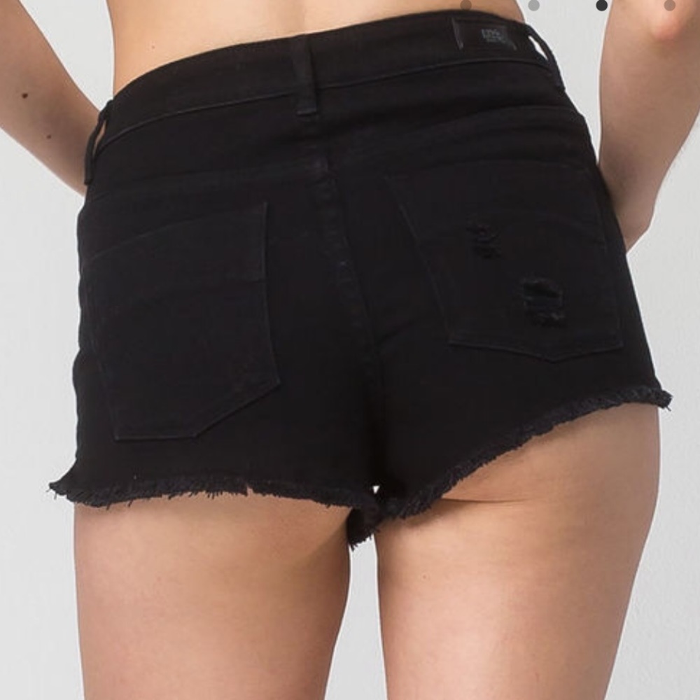 RSQ MAUI HIGH RISE RIPPED DENIM SHORTS - Picture 3 of 3